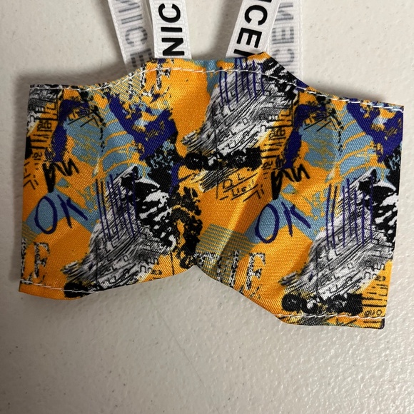 Designer Graffiti Overalls Boots Bucket Hat 3 Piece Outfit For Labubu Blue - Picture 9 of 11